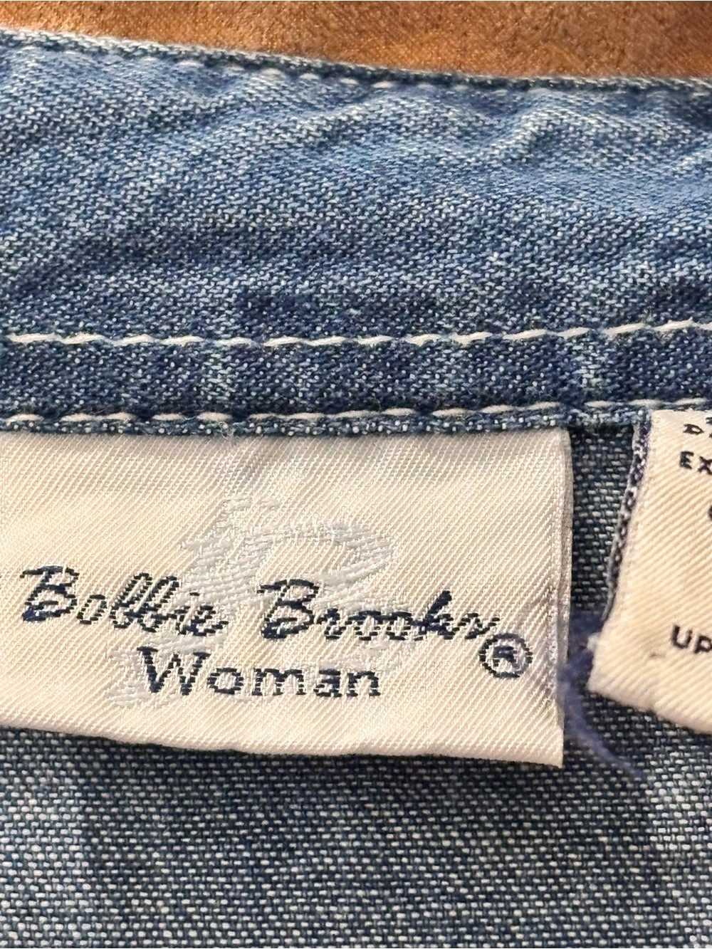 Bobbie Brooks Vintage Fall Leaves Denim Shirt - Picture 3 of 5